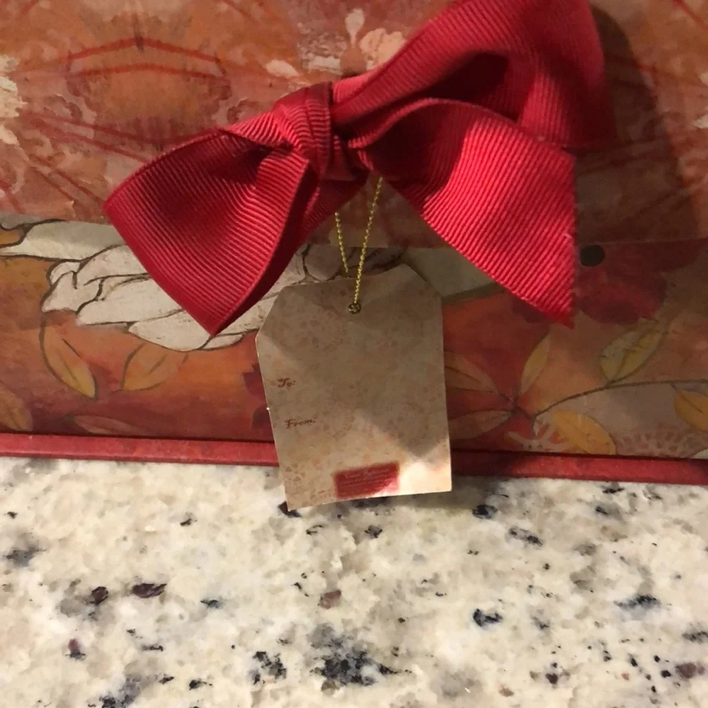 Beautiful Floral Orange Red White Decorative Storage Home Decor Gift Box Keepsak